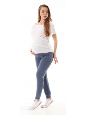 Tehotenské nohavice/tepláky Gregx, Vigo s vreckami - jeans, veľ. XXL