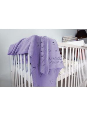 Detská akrylová deka, dečka Baby Nellys, 90 x 90 cm - jemný vzor - lila