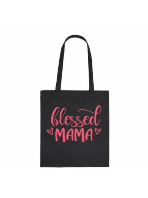 Bavlnená taška pre mamy Blessed Mama - čierna