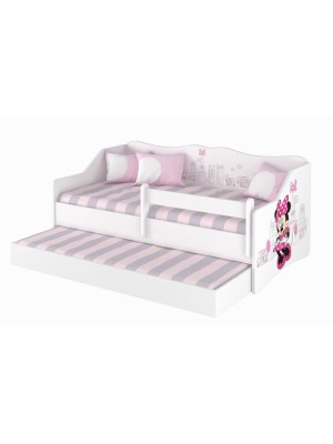 Babyboo Detská posteľ LULU 160 x 80 cm - biela Minnie Paris