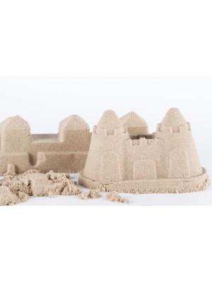 Adam Toys, Kinetický piesok - prírodný - 3kg + formičky, pieskovisko zadarmo
