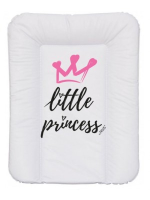 NELLYS Prebaľovacia podložka, mäkká, Little Princess, 70 x 50cm, biela
