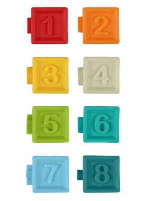 Akuku Edukačné farebné kocky 8ks v krabičke