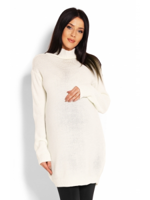 Be Maamaa Tehotenský sveter, tunika - krémový