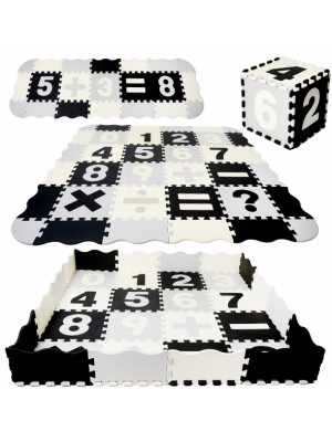 TULIMI Detske penové  puzzle 150x150cm, hracia deka, podložka na zem XXL - čísla, 56 dílu
