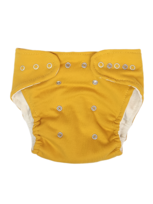 Mamatti Látková plienka EKO sada - nohavičky + 2 x plienka, Mýval, veľ. 5-14 kg horčicová