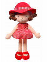 Handrová bábika BabyOno Poppy Doll, červená