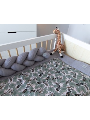 Baby Nellys Mantinel pletený vrkoč Vafel, Žirafa
