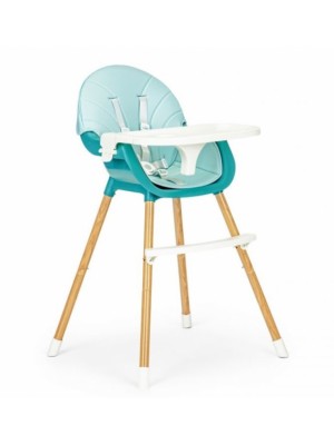 ECO TOYS Jedálenská stolička, stolček 2v1 Colby - svetlo modrá