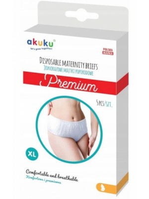 Akuku Jednorazové popôrodné nohavičky Premium - 5ks v balení, veľ. XL