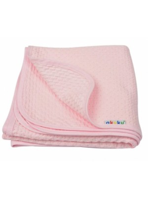 Akuku Detská bavlnená deka, 80x90 cm, ružová