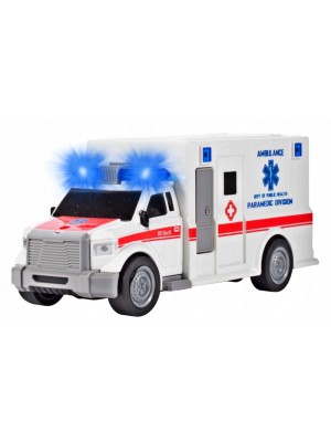 Tulimi Auto lekárska ambulancia so zvukom, biela