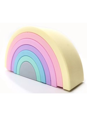 Baby in World Silikónová edukačná dúha Rainbow Pastel - 7 oblúkov