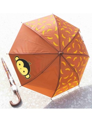 A-gross Detský holový dáždnik Opička - hnedý
