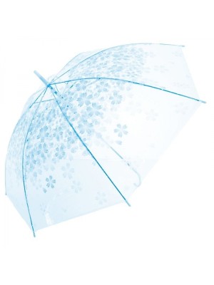 Tulimi Detský priehľadný holový dáždnik Kvetinka - modrý