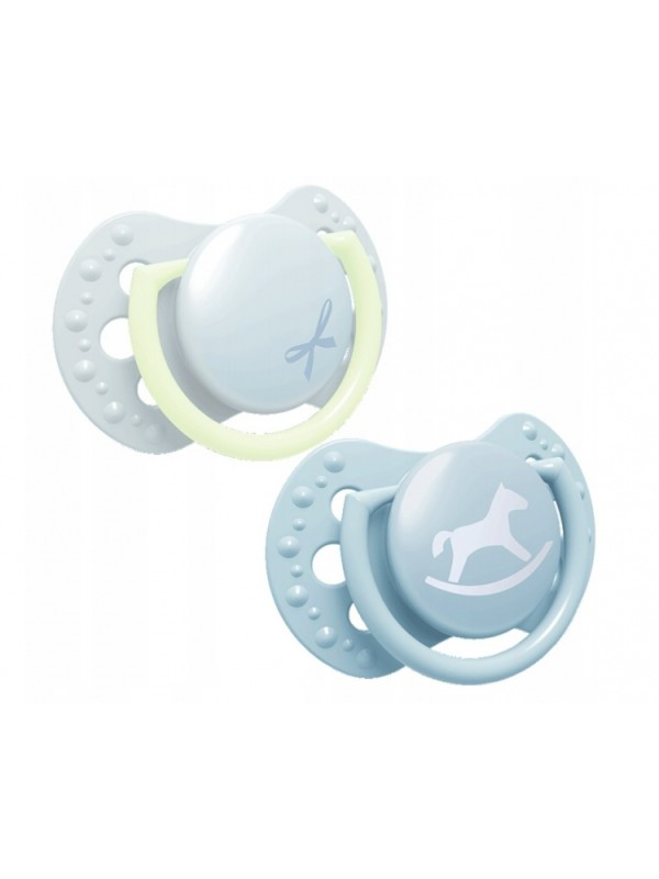 Lovi Silikónové dynamické cumlíky 0-2m Baby Shower Boy - modré
