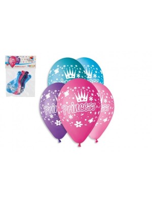 Balónik/Balonky nafukovacej princeznej 12'' priemer 30cm 5ks v sáčku