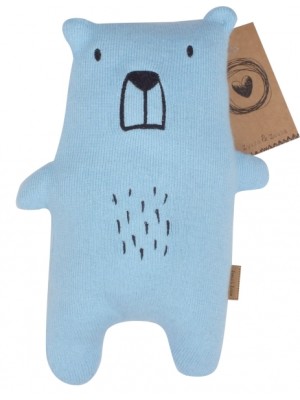 Maznáčik, hračka pre bábätká Z&Z Mini Bear 26 cm, modrý