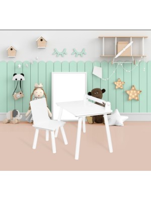 Detský nábytok - 2 ks, multifunkčný stôl so stoličkou - biela, Baby Nellys