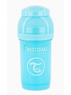 Antikoliková fľaša, Twistshake s cumlíkom, 0 m+, 180 ml, Pastel Blue