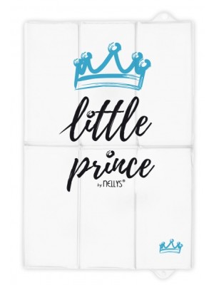 Cestovná prebaľovacia podložka, mäkká, Little Prince, Nellys, 60x40cm, biela, modrá