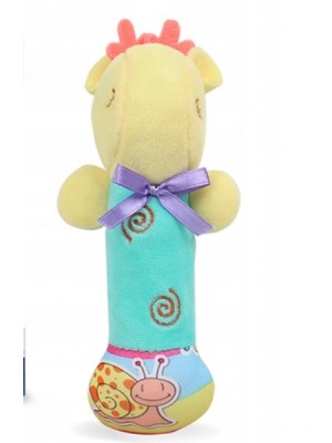 Plyšová hrkálka Tulimi, Baby Giraffe - modrá