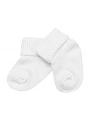 Dojčenské ponožky, Baby Nellys, biele, veľ. 6-9 m