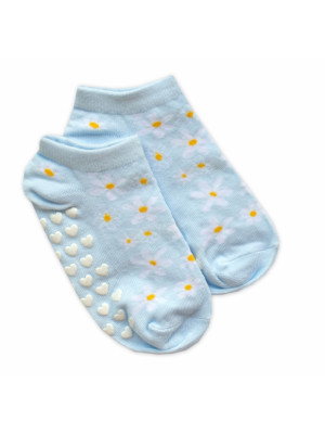 Detské ponožky s ABS Kvetinky - sv. modré