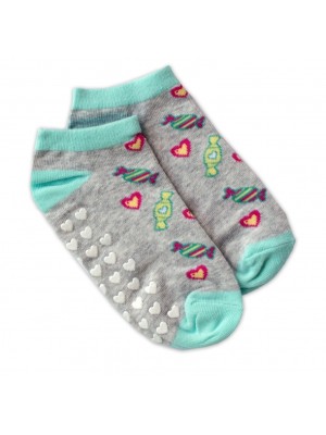 Detské ponožky s ABS Cukríky, veľ. 27/30 - šedé