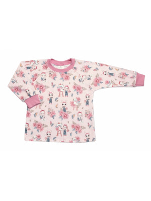 Detské pyžamo 2D sada, tričko + nohavice, Rabbit Painter, Mrofi, púdrovo ružová, veľ. 92