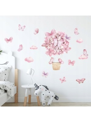 Dekorácia na stenu Tulimi - Motýliky, ružová