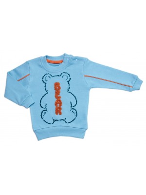 Tepláková súprava Bear 2D, bavlna, modrá, veľ. 86/92