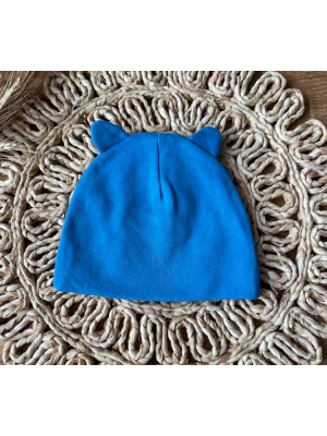 Dojčenská čiapočka s uškami Mamatti, Balón - modrá