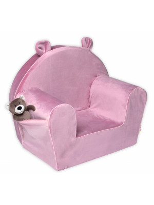 Detské kresielko Velvet s bočným vreckom Baby Nellys, ružové