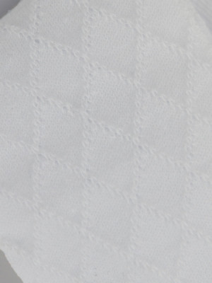 Detské pančuchy bavlna so žakárovým vzorom, biele, veľ. 116/122
