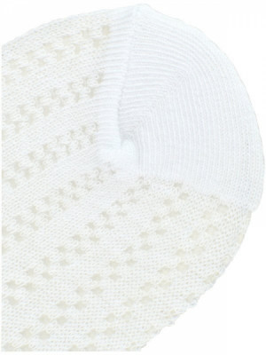 Dojčenské žakárové ponožky so vzorom, Srdiečko, biele, 12-18m