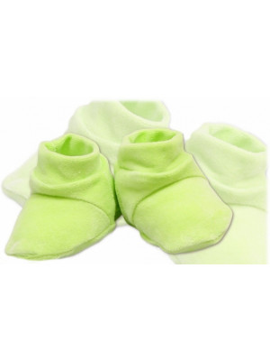 TERJAN Topánočky / ponožtičky VELUR - zelené