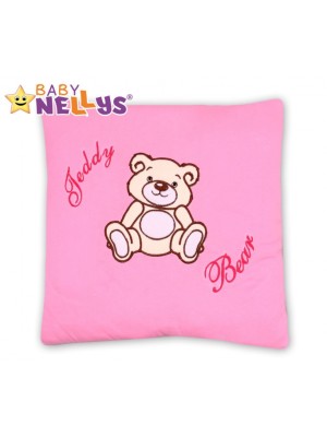 Baby Nellys Vankúšik 40x40 Teddy Bear - sv. ružový