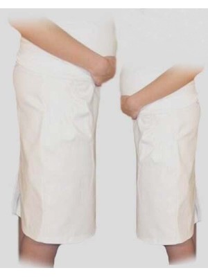 Be MaaMaa Tehotenská športová sukňa s vreckami - biela, vel´. M