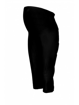 Be MaaMaa Tehotenské 3/4 nohavice s elastickým pásom - čierne, vel´. M