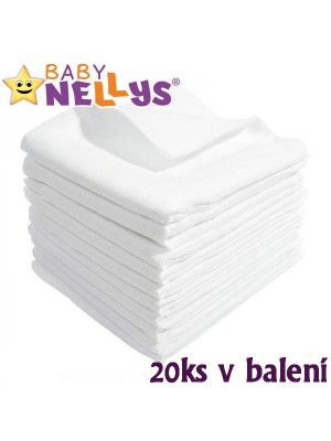 Kvalitné bavlnené plienky Baby Nellys - TETRA BASIC 60x80cm, 20ks v bal.