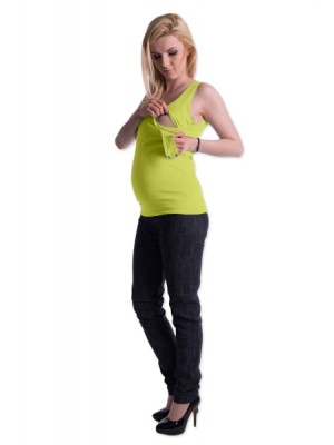 Be MaaMaa Tehotenské, dojčiace tielko s odnímateľnými ramienkami - limetka, vel´. L/XL