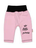 Baby Nellys Bavlnené tepláčky, ružové, veľ. 62 - Little Princess